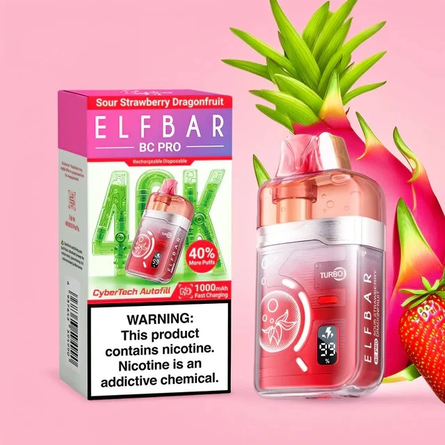 Elf Bar BC 40000 Pro Sour Strawberry Dragonfruit 5